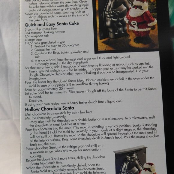 Vintage Progressus Zenker Santa Claus Mold Tin - Picture 3 of 9